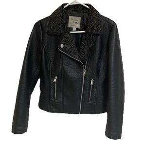 NWT! Marilyn‎ & Me Jacket Faux Leather and Faux Lamb